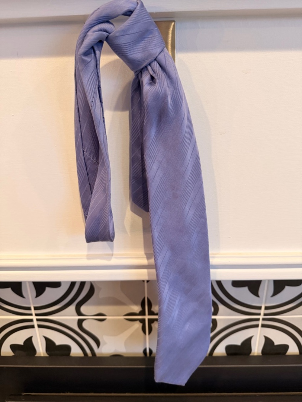 Classic Men's Lavender Blue Tie - Stylish Solid Neckwear